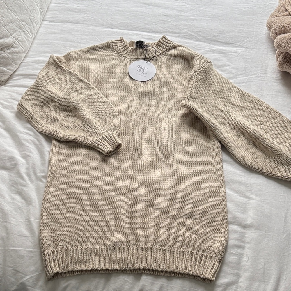 Princess Polly Beige Knit Midi Dress